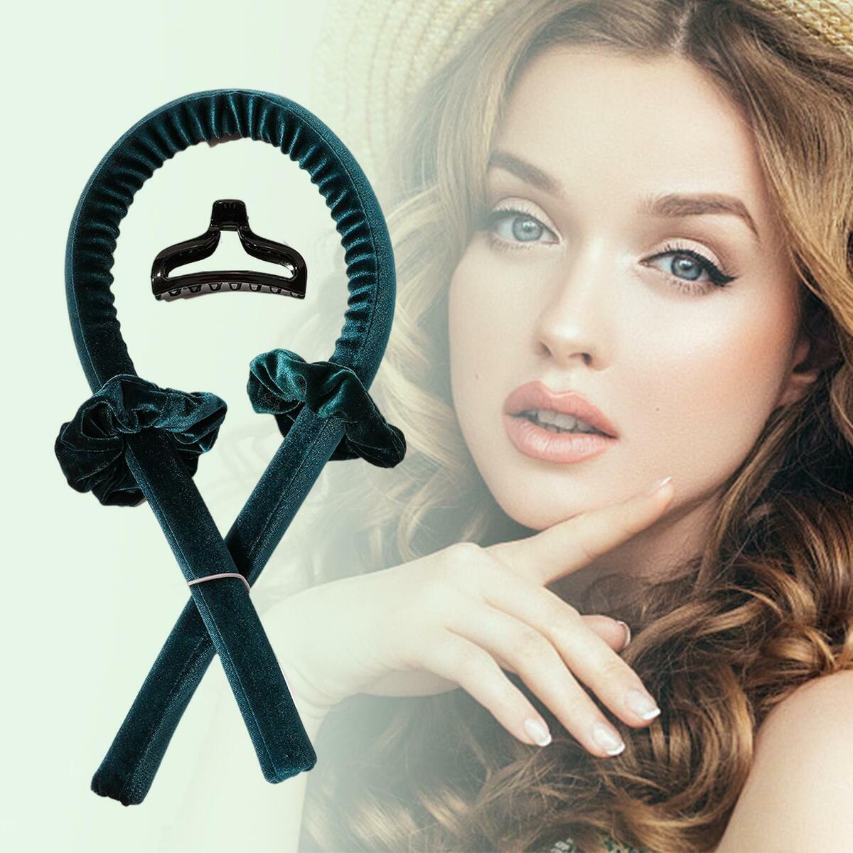 2x Heatless  Curlers No Heat Curling Ribbon Shiny  for