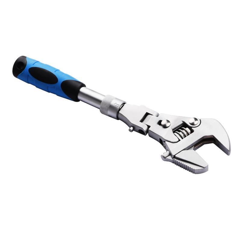 10-inch Adjustable Ratchet Wrench 5 in 1 Torque Wrench Folding Spanner for Home
