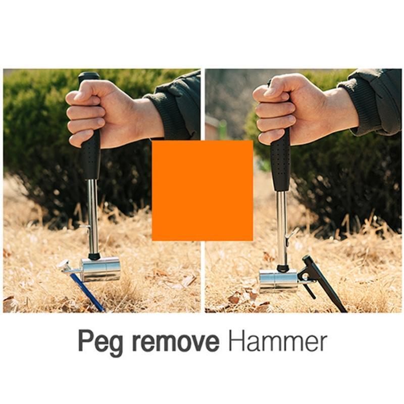 Camping Tent Peg Hammer Tent Nail Puller High Hardness Iron-nickel Alloy Hammer