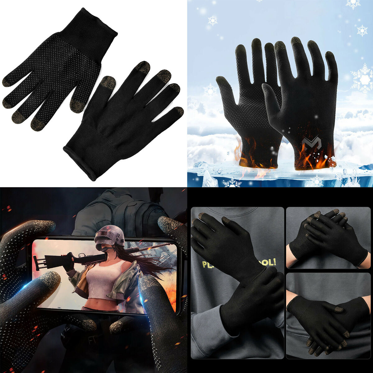 For PUBG Mobile Phone Screen Gaming Thumb Finger Sleeve Gloves Game Controller