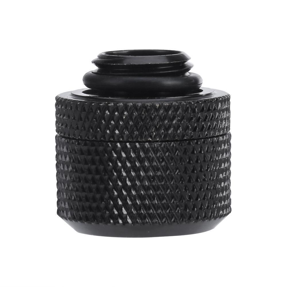 14mm G1/4 Acrylic Hard Tube Hand Twist 3 Laps for PC Computer (Black)