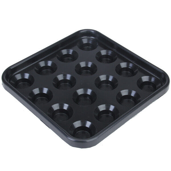 Plastic Pool Billiard Ball Tray Holds 16 Balls - Black