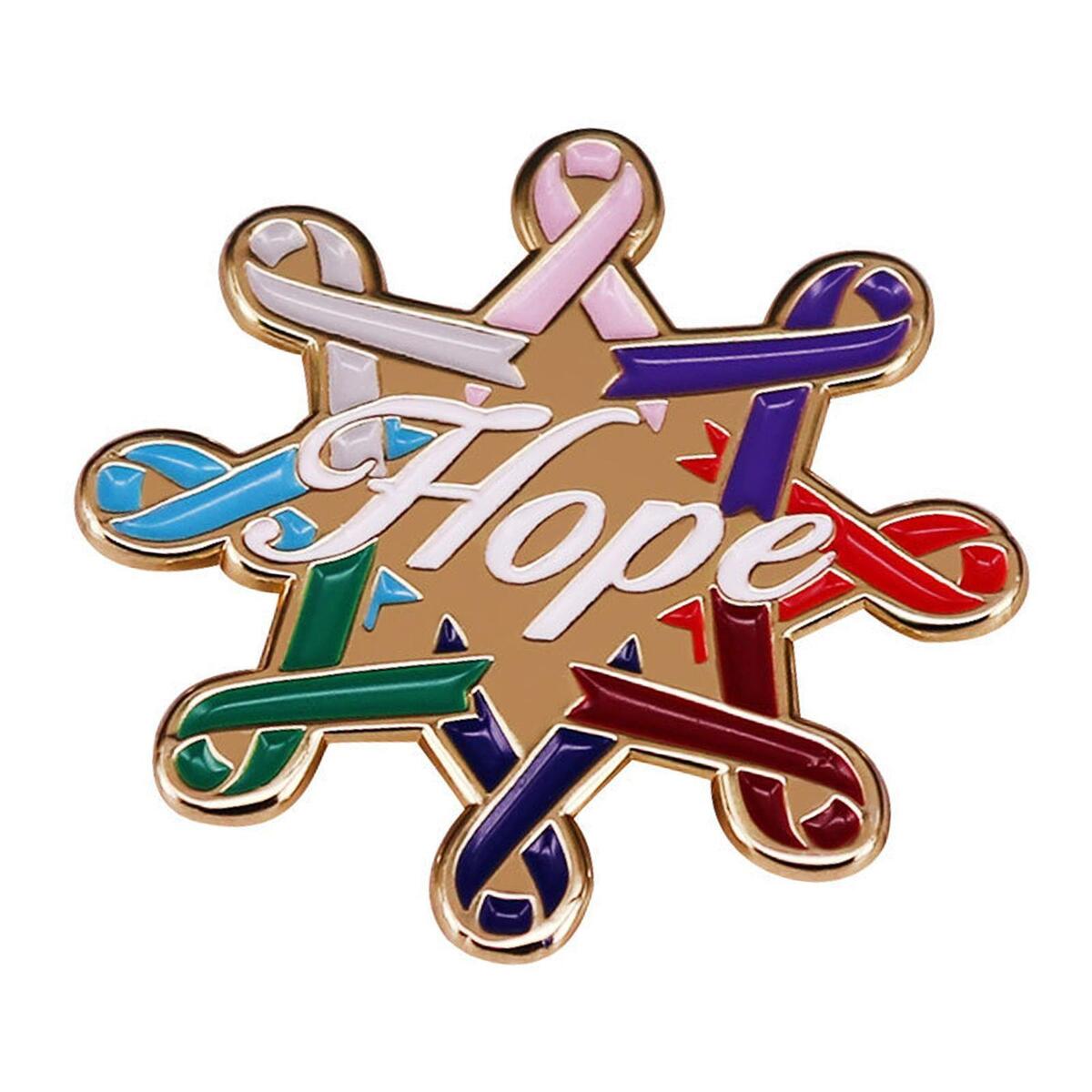 Ribbons Hope Brooch Pin Badge DIY Crafts for Clothes Daily wearing Patients