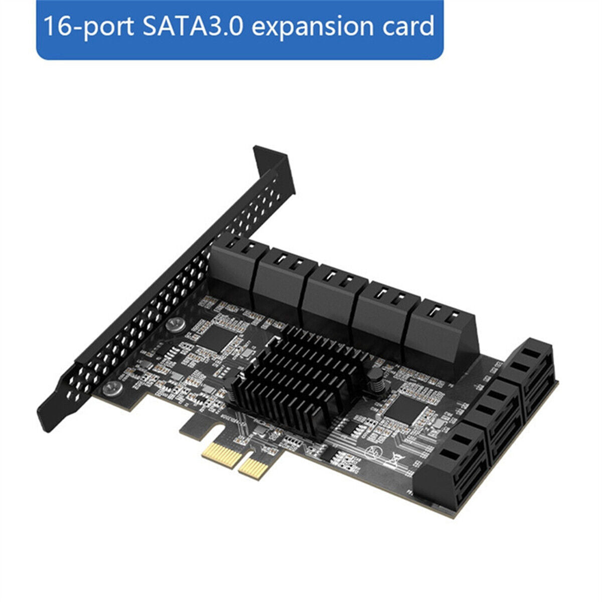 PCI-E Expansion Card 16 Port SATA PCI Express X1 to SATA3.0 For TC Miner Mining