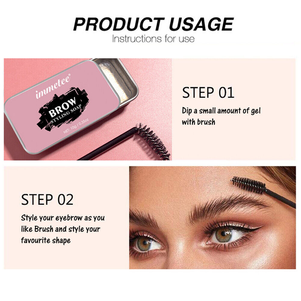 Cosmetics Tools Brow Styling Soap Styling Gel Dense Eyes Brow Eyebrow Wax Soap