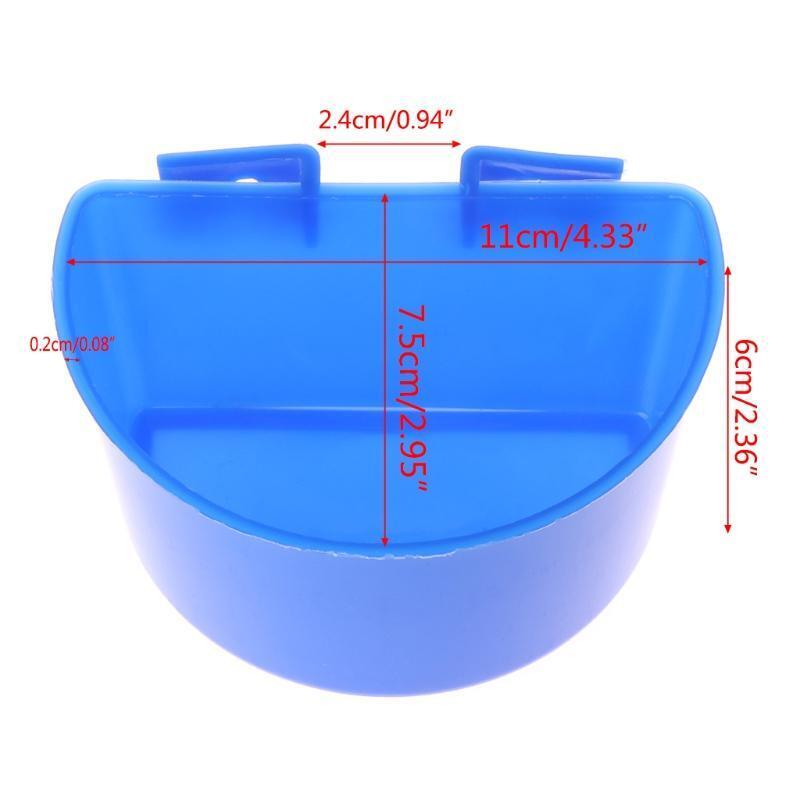 4pcs Pigeon Feeder Water Food Feeding Birds Parrots Hanging Cage Semicircle Bowl