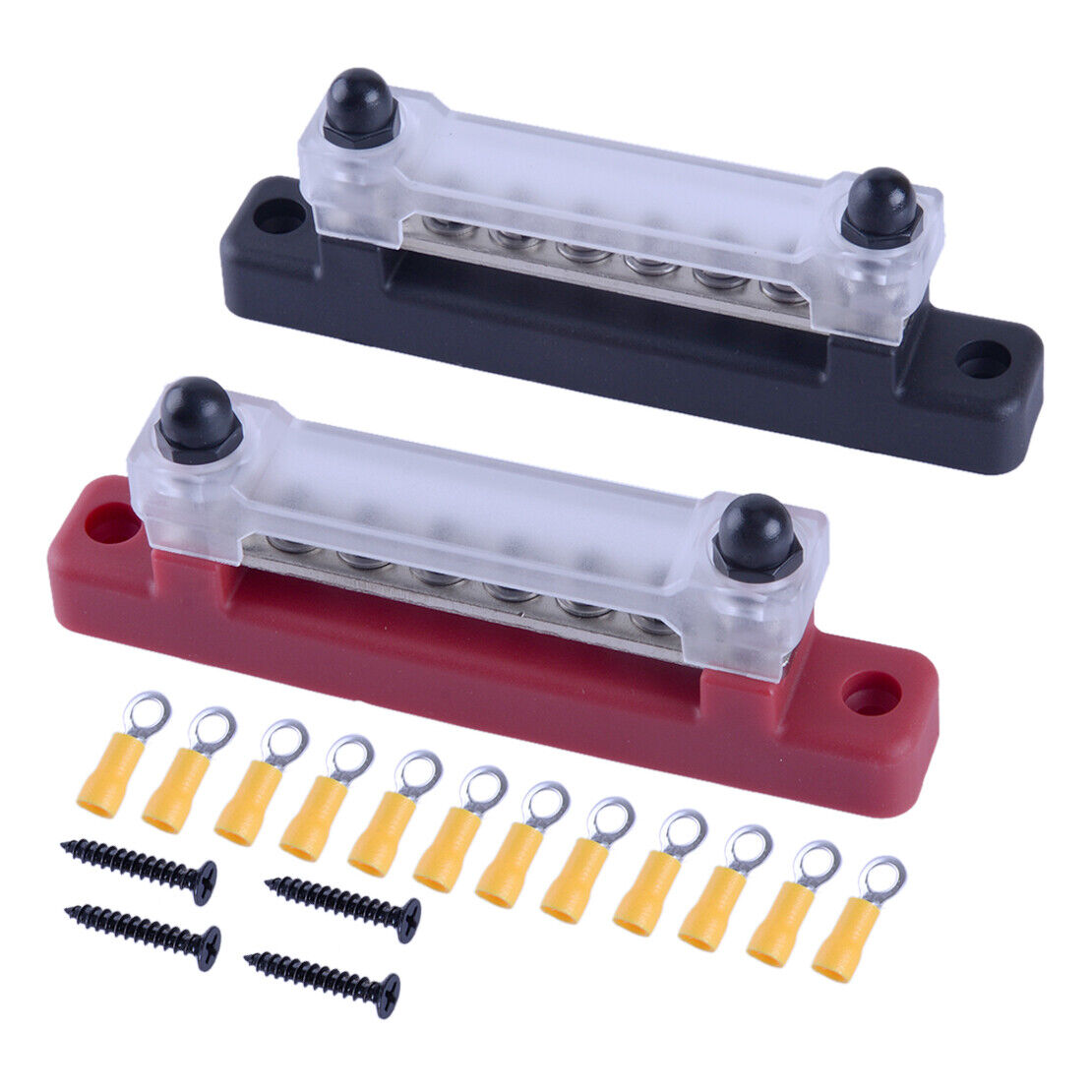 Set Auto & Marine Busbar Bus Bar Power Distribution Block 6 Way 12V 150A Acc