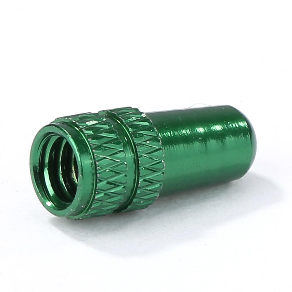 Aluminum Alloy Bike Tire Gas Nozzle Valve Cap Cycling Dust Cover (Green)