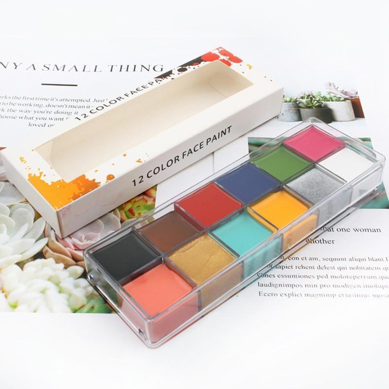 12 Colors Face Body Painting Art Non Toxic Safe Oil Paint Halloween Party Fancy
