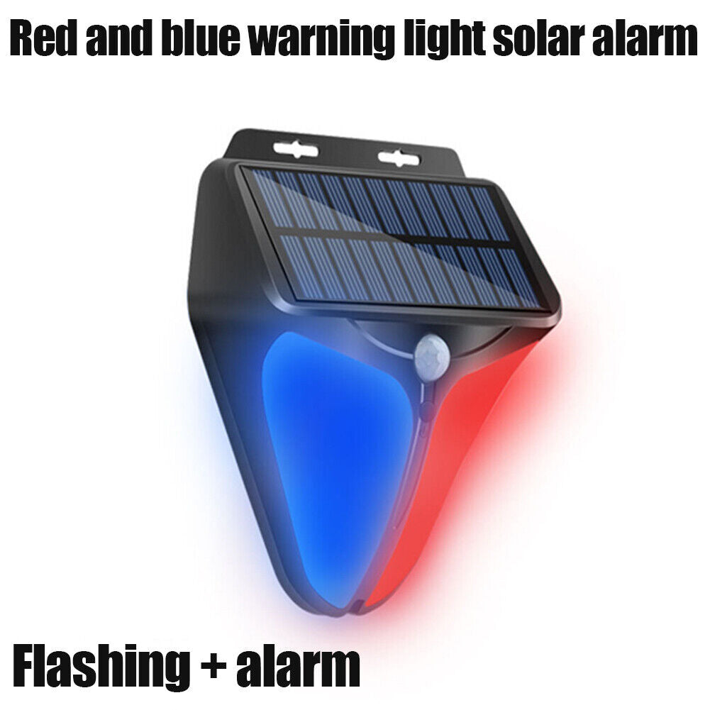Alarm Light Wireless Solar Powered LED Strobe Motion Sensor Anti Theft Lamp
