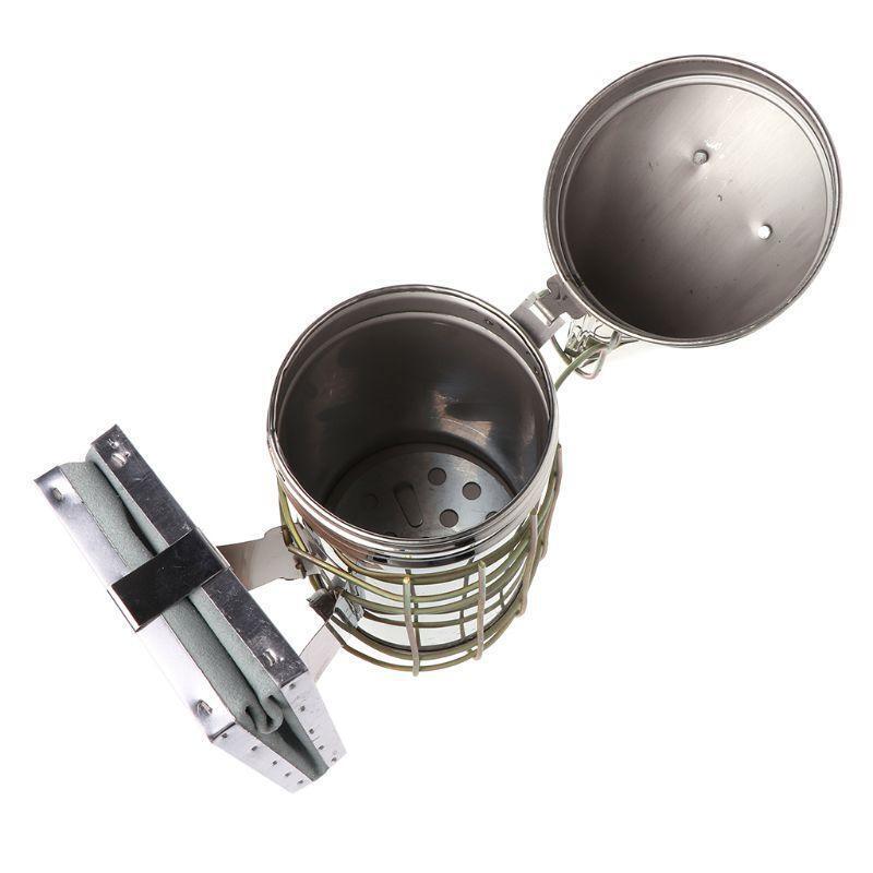 Stainless Stee Bee Smoker Smoke Transmitter with Bee Smoker Fuel,Beekeeping Tool