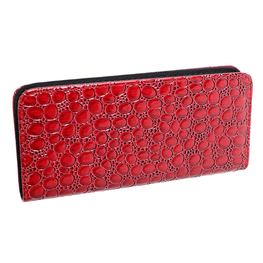 PU Leather Scissors Holder Pouch Case Bag for Salon Barber   Red
