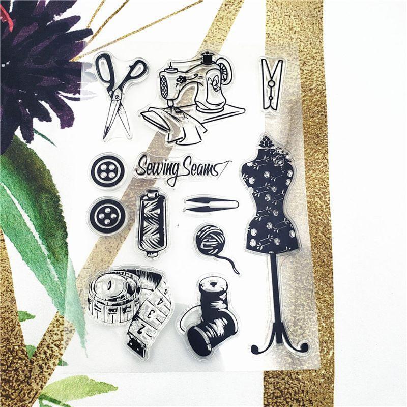 Sewing Silicone Clear Seal Stamp DIY Scrapbooking Embossing Photo Album Decor