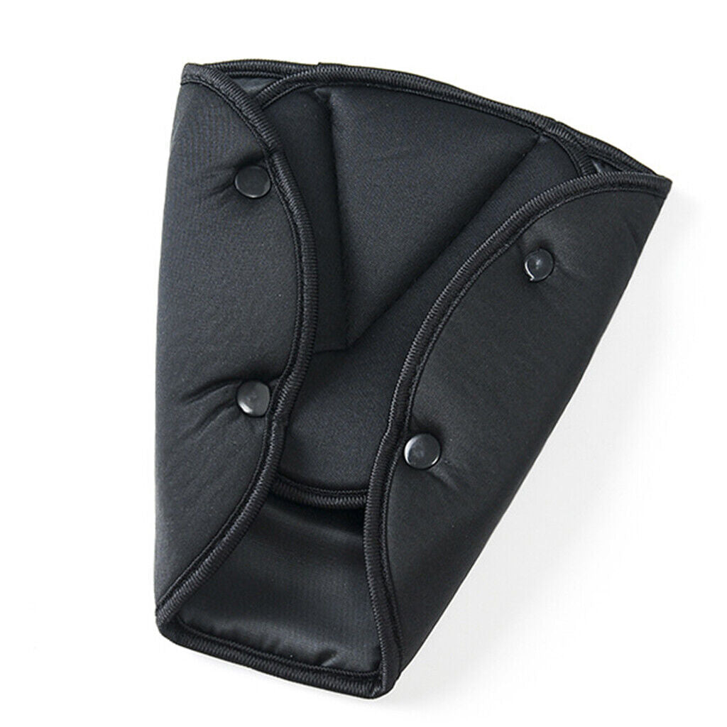 Car Baby Safe Cover Harness Strap Adjuster Pad Kid Seat Belt Clip Black