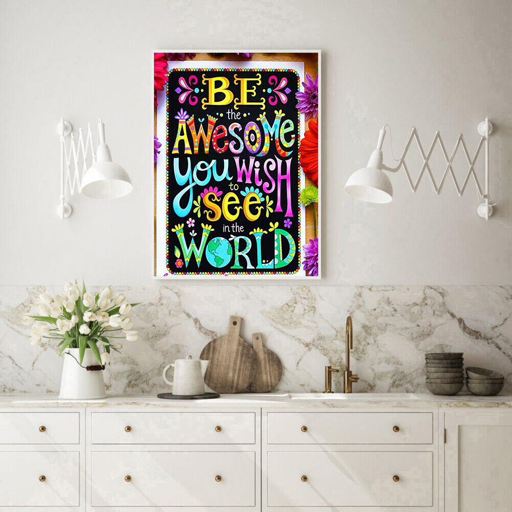See World 5D DIY Full Drill Diamond Painting Picture Rhinestone Home Decor