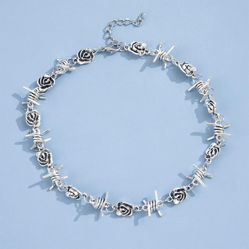 Thorns Roses Pendant Chain Necklace for Women Pendants Jewelry Charming