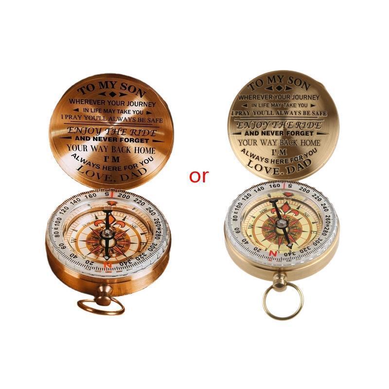 Luminous Compass Dad to Son Enjoy the Ride Gift for Camping Outdoor Activities