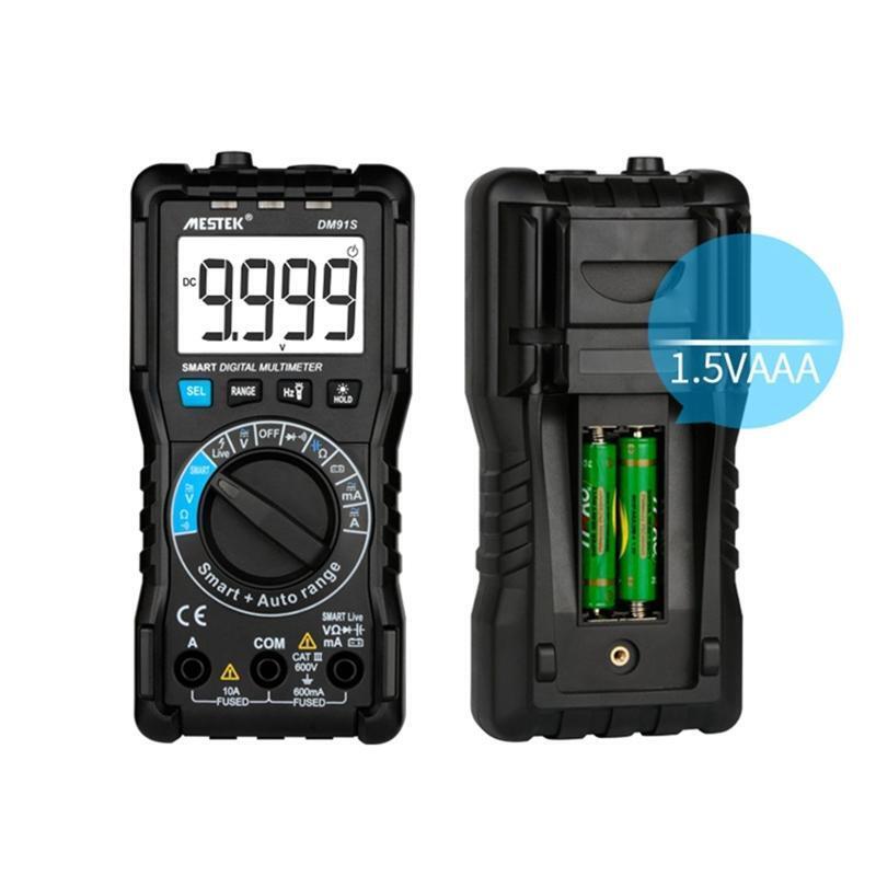 Handhled Multimeter Manual Range NCV Function Measures Voltage Current Ohm
