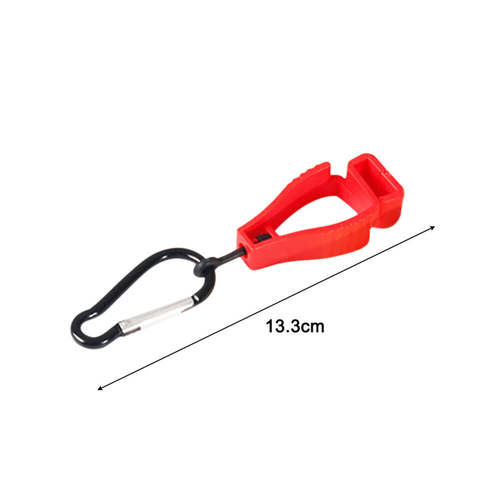 3pcs Glove Grabber Clamp Catcher Safety Working Clip Holder Hanger (Red)
