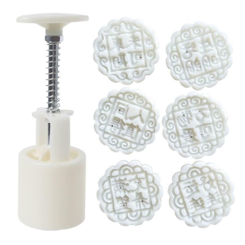 50g Chinese Words Shaped Hand Pressure Mooncake Decorating Gadgets for Mid-Autum
