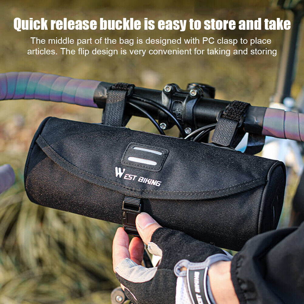 WEST BIKING Bicycle Bag Waterproof Front Tube Frame MTB Handlebar Pannier