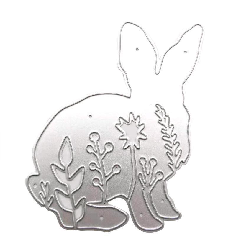 Little Bunny Metal Cutting Dies Hollow Small Rabbit Embossing Cutting Template
