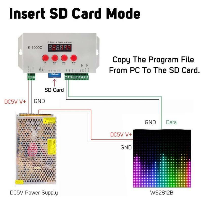 Controller for K1000C LED Light Updated Remote Control Dimmer Pixels Program