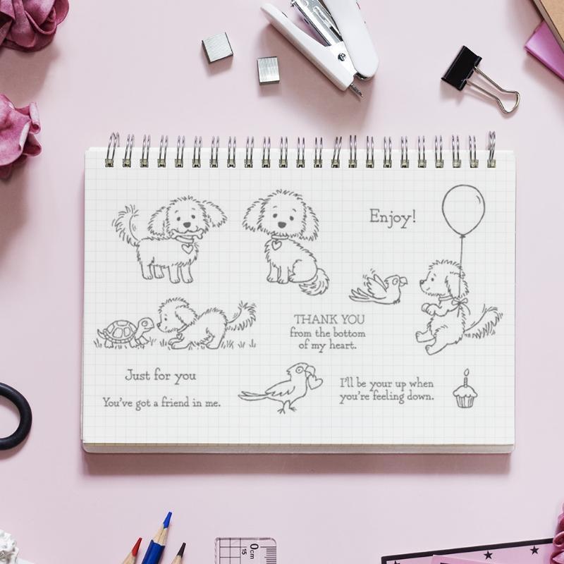 Cartoon Dog Silicone Clear Seal Stamp DIY Scrapbooking Embossing Photo Album