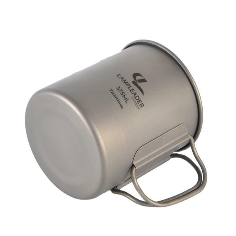 Ultralight Titanium Cup Outdoor Portable Camping Picnic Water Cup Mug 375ml