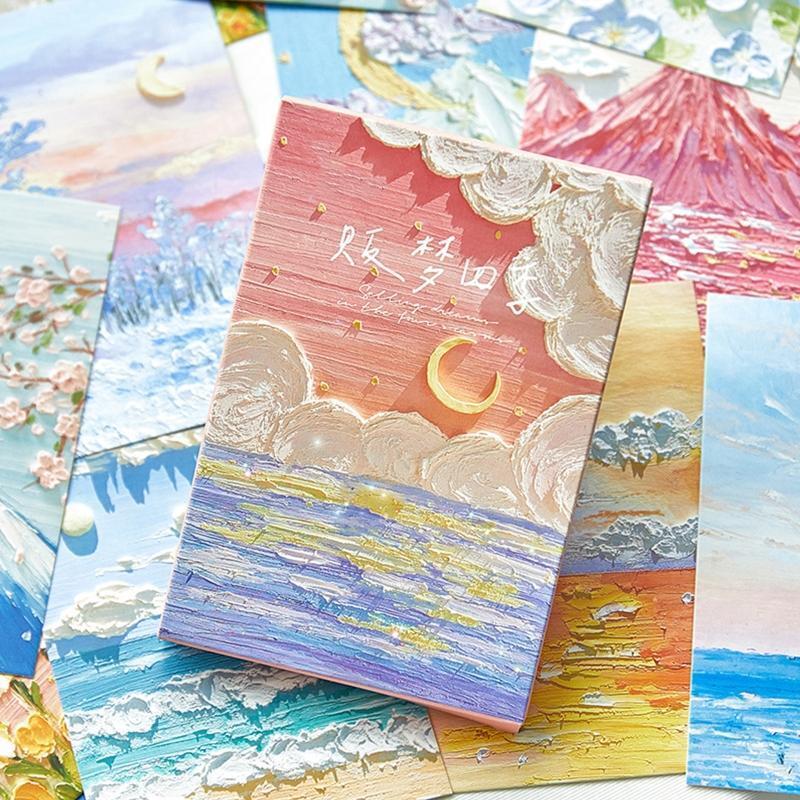 Cute Oil Painting Thank You Card Postcard for Graduation Wedding Anniversary 30x