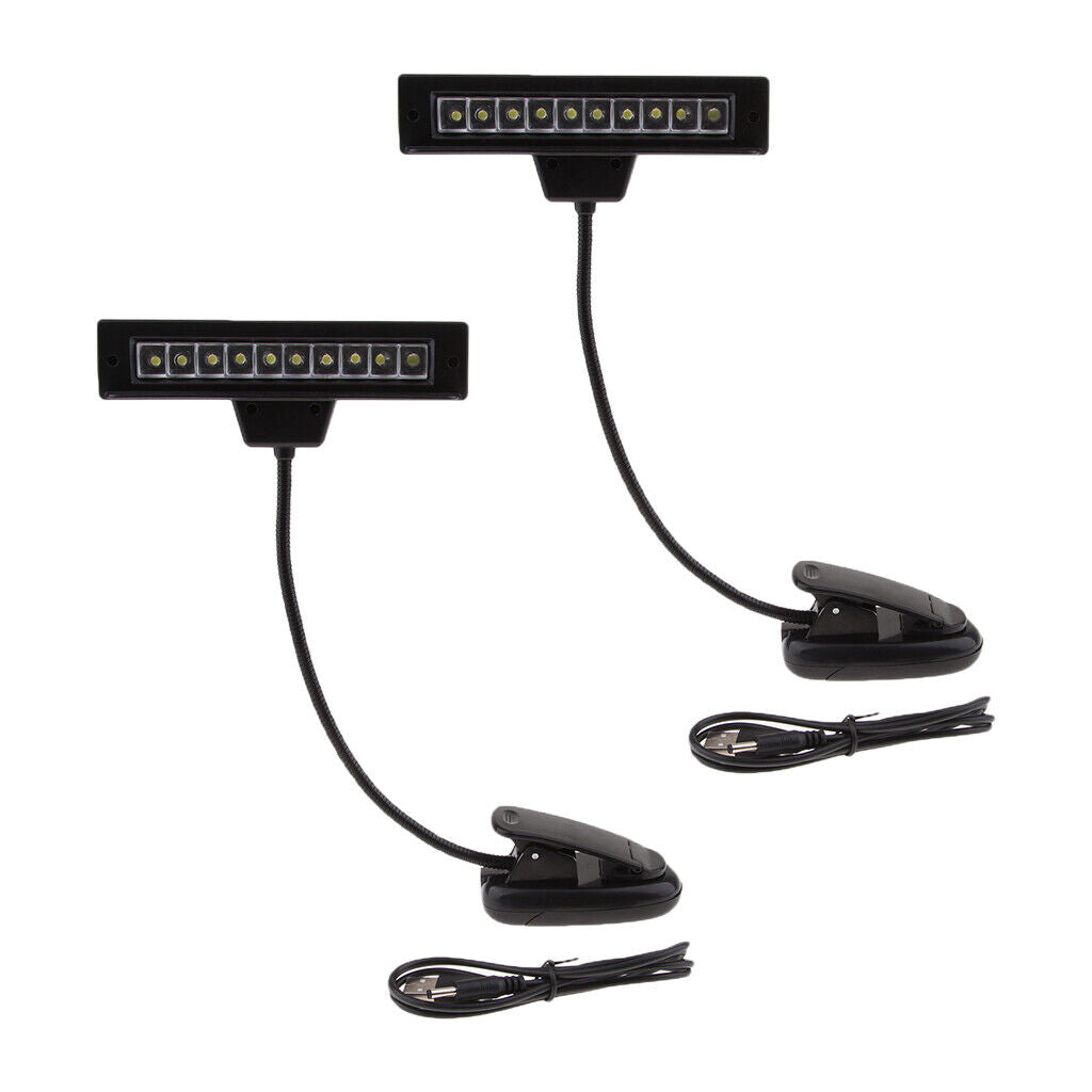 2pack Music Stand Light Clip Table Lamp Neck Reading  GREAT GIFTS