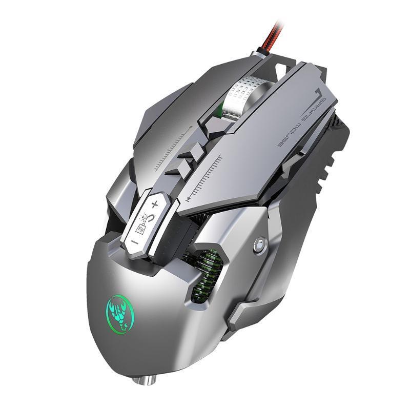Wired Gaming Mouse 6400DPI Programmable Cool Light for Students Friends Playing