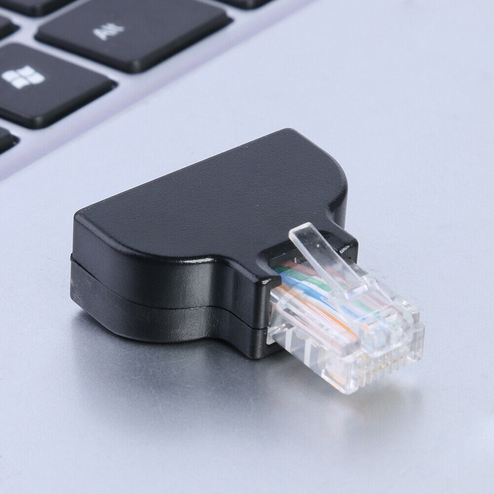 RJ45 Ethernet Male to 8 Pin AV Screw Terminal Adapter for Cat7 Cat6 Cat5