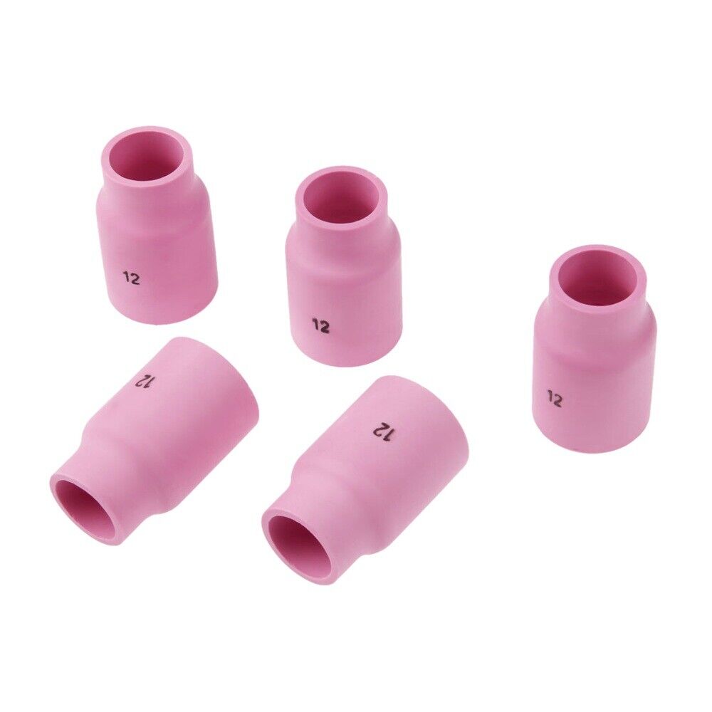 5x TIG Welding Gas Lens Alumina Ceramic Cups 53N87 #12 For WP9/17/18/20/26 Torch