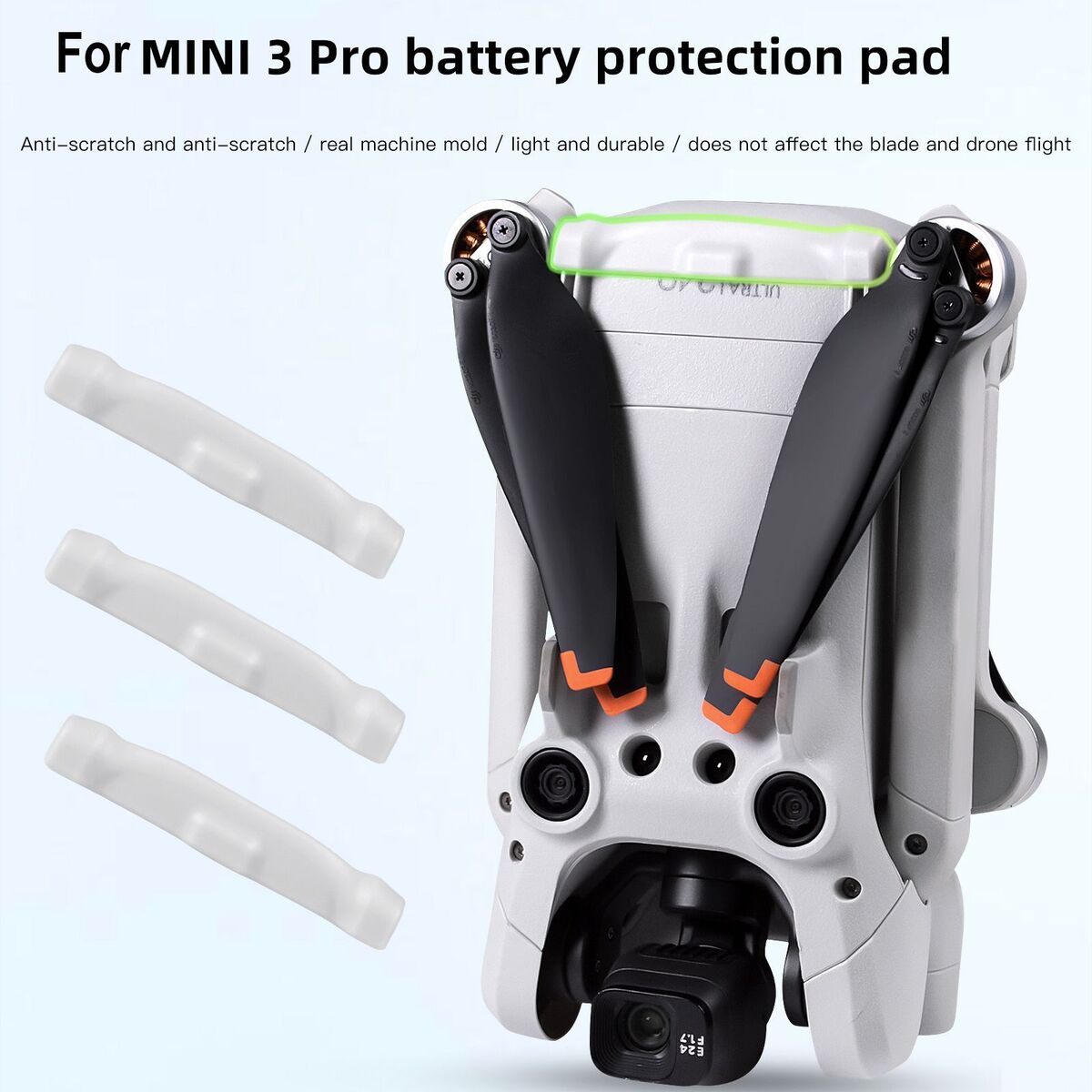 Drone Anti-scratch TPU Protective Pads Battery Protector For DJI Mini 3 Pro