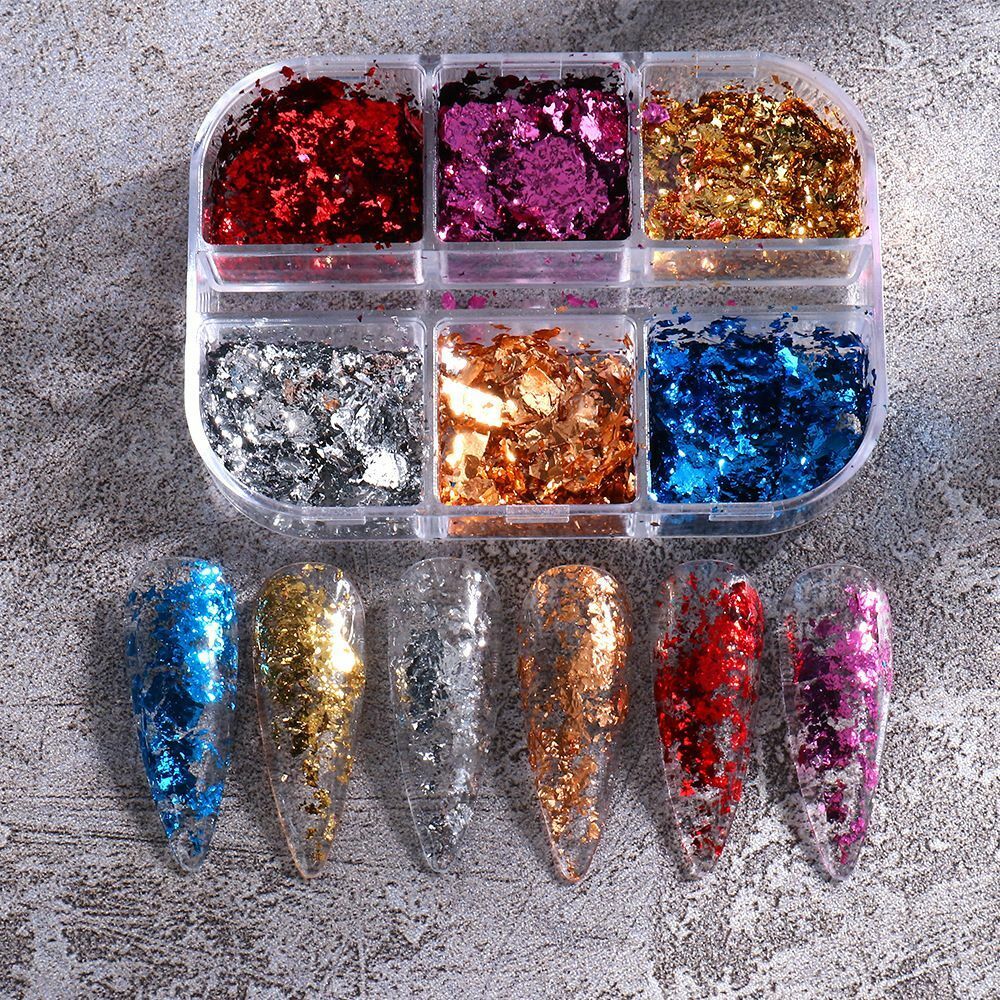 Gel Polish Irregular Sparkly Nail Foils Luxury Nail Sequins Nail Glitter Flakes