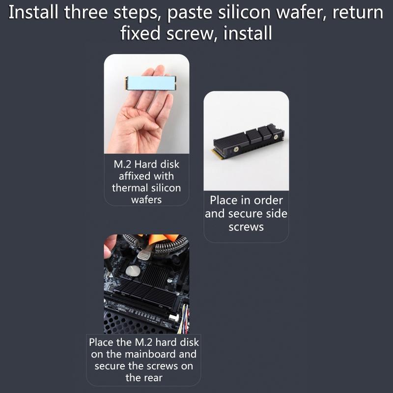 Aluminum M.2 NVME SSD Heat Sink Supports M.2 NVME SSD 2280 Desktop Dedicated