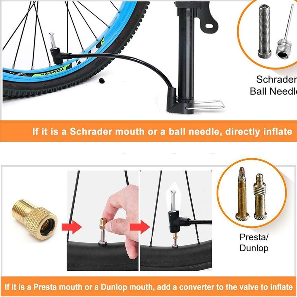 Tyre Presta Inflator Bike Pump Schrader Hand Pum Bicycle Tyre Inflator