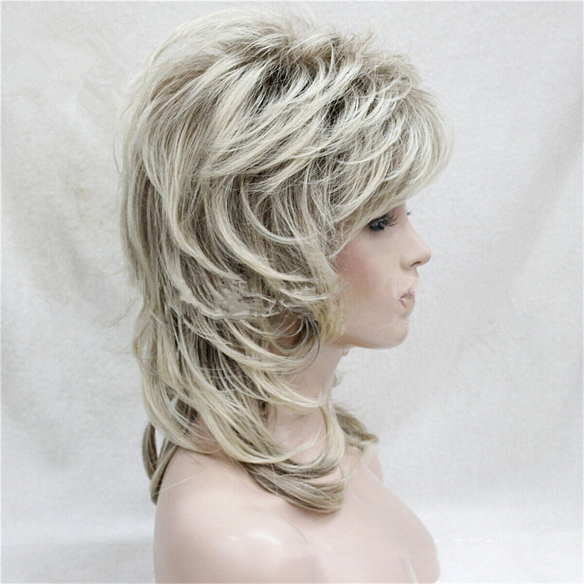Long Soft Shaggy Layered Curly Wig Blonde Mix Full Hair Synthetic Wigs for Women