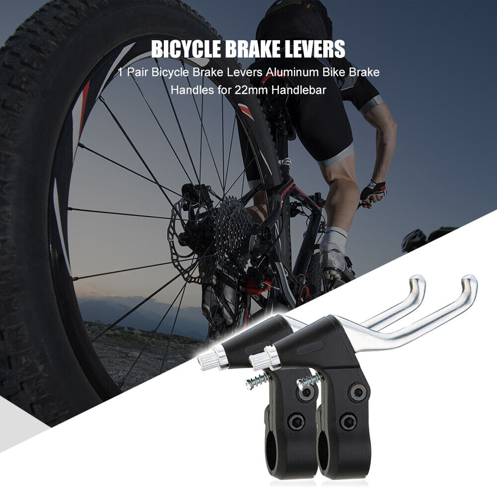 1 Pair Bicycle Brake Levers Aluminum Bike Brake Handles for 22mm Handlebar