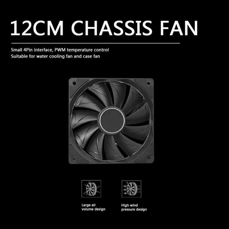 4 Pin 120MM 1800RPM PWM PC Case Fan Speed Adjustable High Airflow CPU Radiator