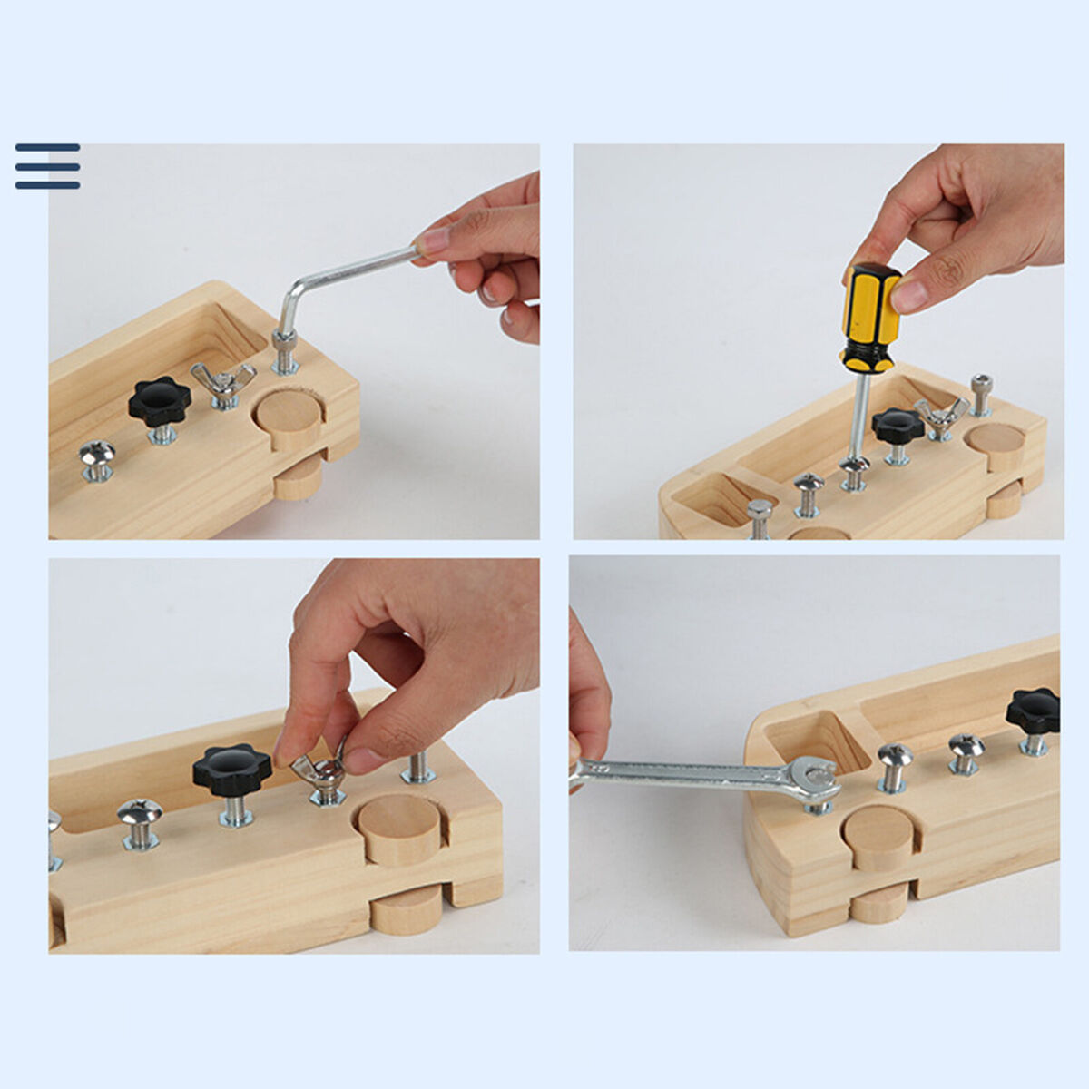 Montessori Screw Driver Board for  Toddlers Educational  Preschool