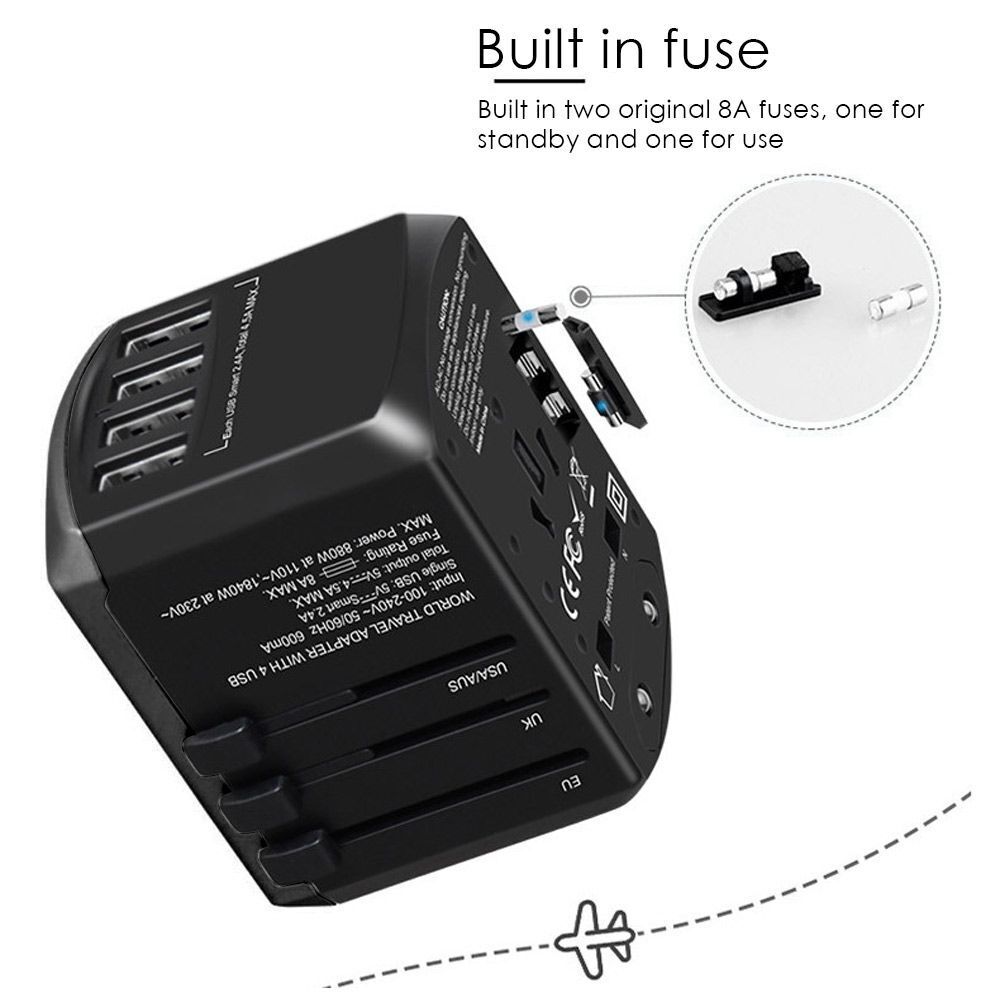 plug Accessories Sockets Travel Charger Travel Adapter 4 USB Ports Wall Charger