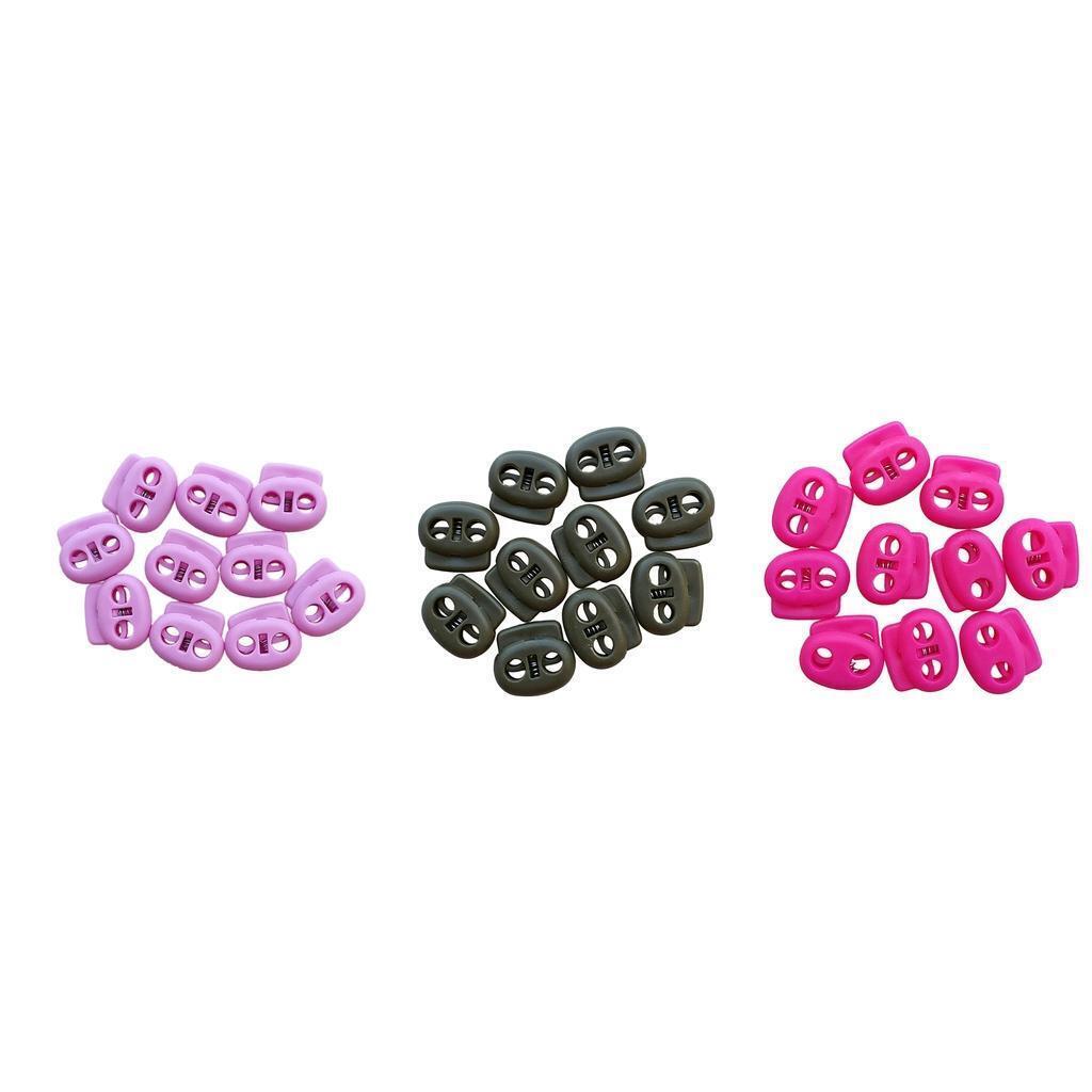 10pcs Shock Cord Lock End Stop Fastener Stopper for 5mm Bungee Rope Pink