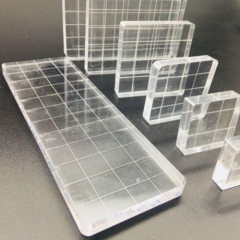 7pcs High Transparency Acrylic Block DIY Crafts Seal Stamp Scrapbooking Album