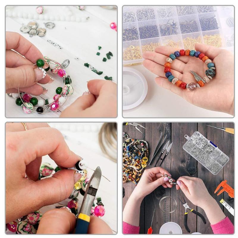 Jewelry Making Kit with Jewelry Wires Magnifier Stand Jewelry Repairing Tools