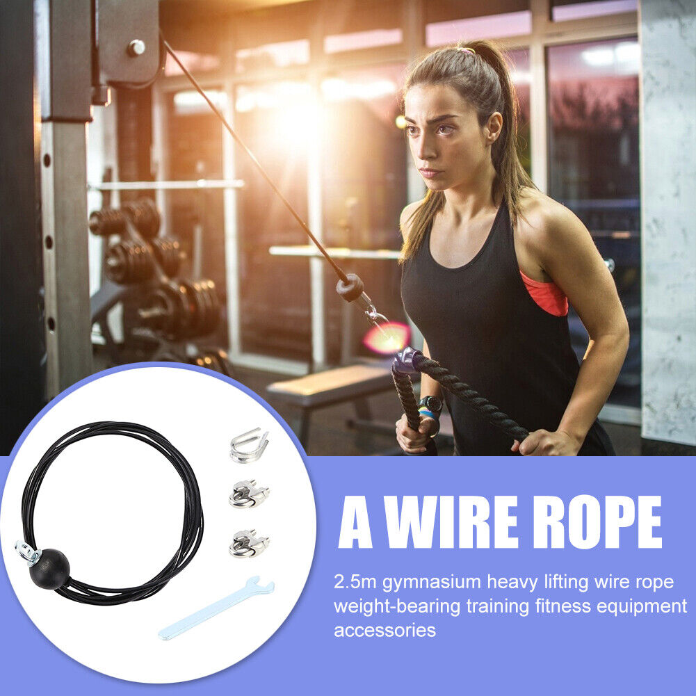 Gym Cable Wire Rope Heavy Duty Training Strength Fitness Pulley Equipment