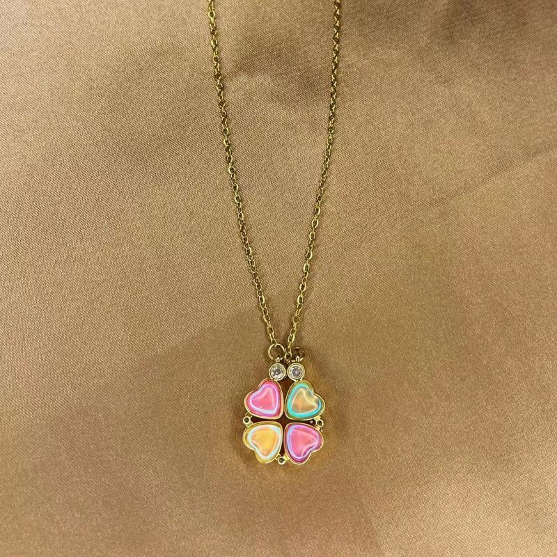 Colourful Shell Necklace Heart Shape Clavicle Chain Choker Jewellery for Women