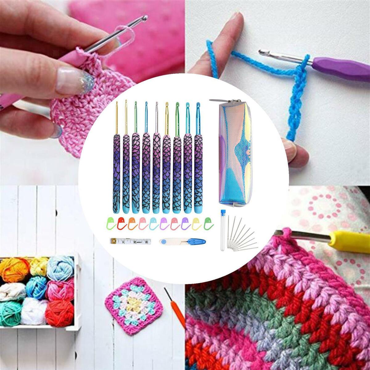 Crochet Hooks   Set Kit 2.25mm-6.5mm Ergonomic  with Carrying Case