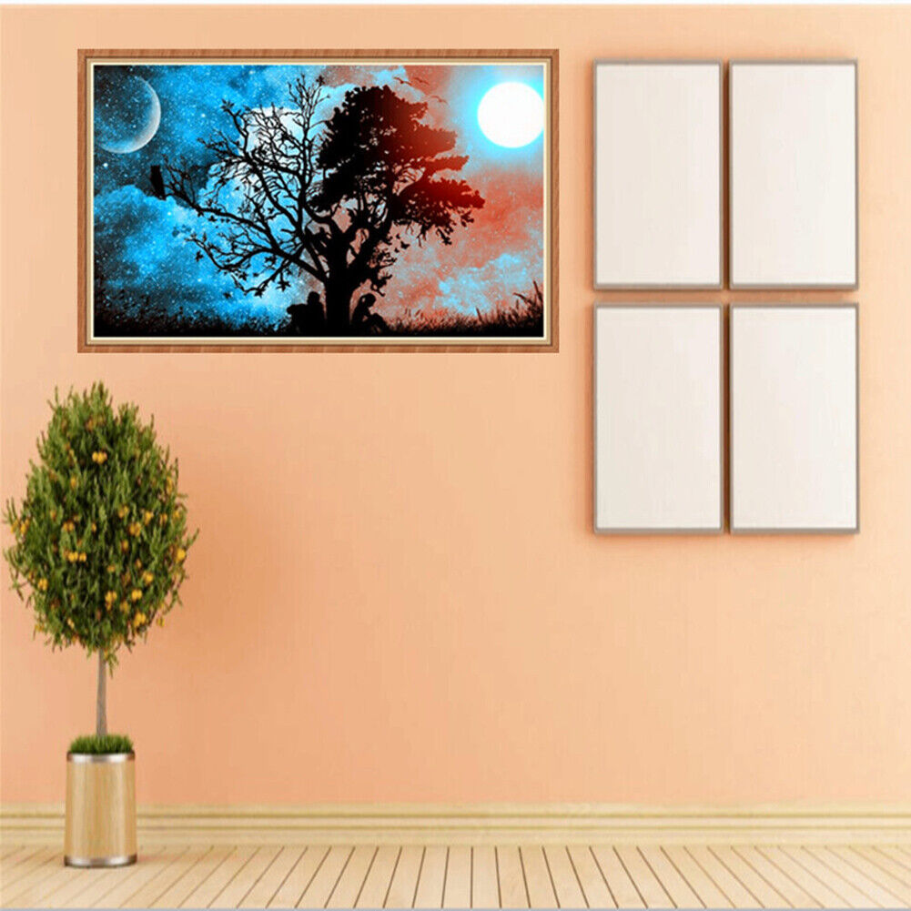Moonlight Tree Full Drill Round Diamond Painting Needlework Cross Stitch